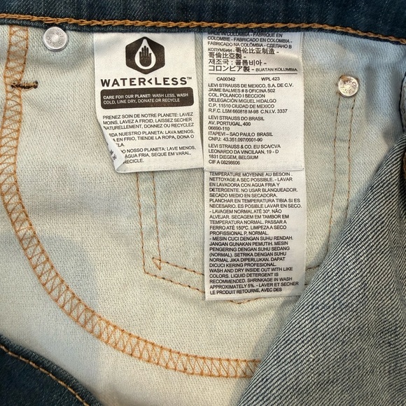 Levi's Straight Fit Denim Jeans in Blue - Picture 4 of 4